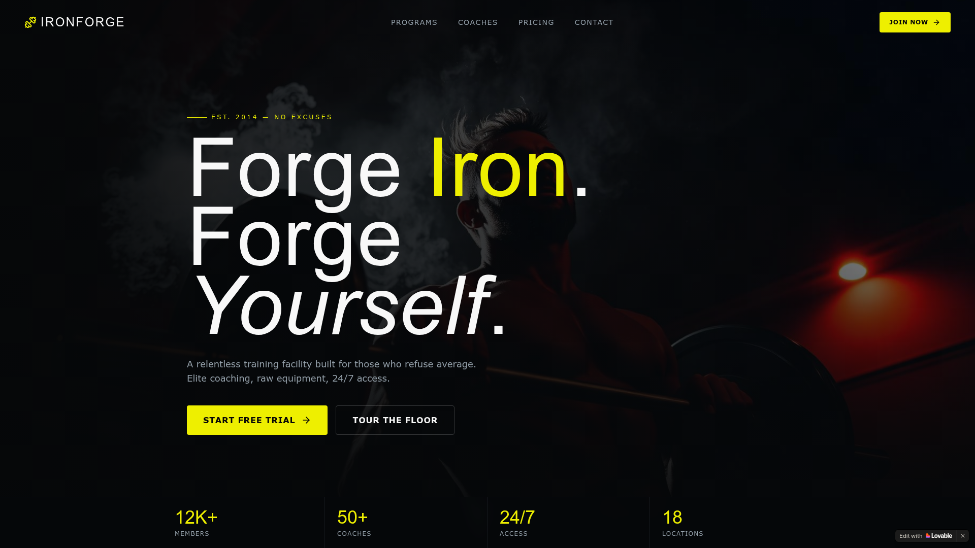 Ironforge — Fitness & Training